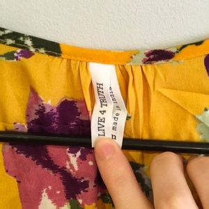 Dresses - Yellow Floral Wrap Dress Size M Dresses - Yellow Floral Wrap Dress Size M